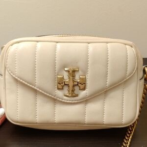 Tory Burch Ivory Quilted Crossbody Bag